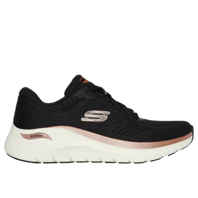 Skechers Arch Fit Engineered Mesh Lace-Up W/ Air-Cooled Mf - Black Size 3, Women Black VX1E9 Female 3