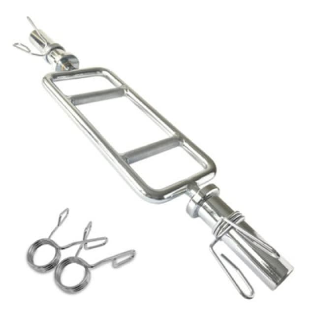 Body Revolution Olympic Super Curl EZ Barbell Bar Silver unisex