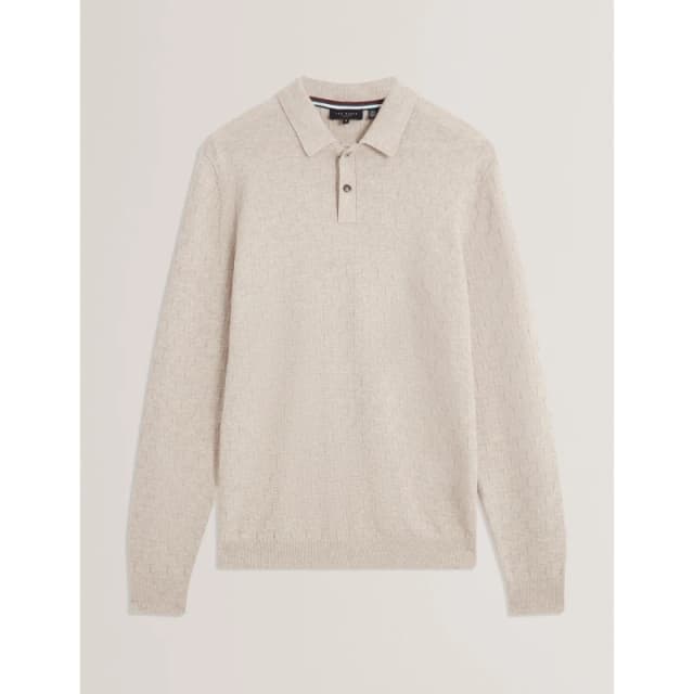 Ted Baker Mens Short-Sleeve Polo Shirt Natural male S (2)