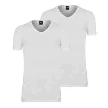 Hugo Boss 2 Pack Soft V-Neck T-Shirts White Size L Men