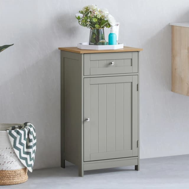 Lassic Priano 1 Door 1 Drawer Freestanding Cabinet Grey unisex One Size