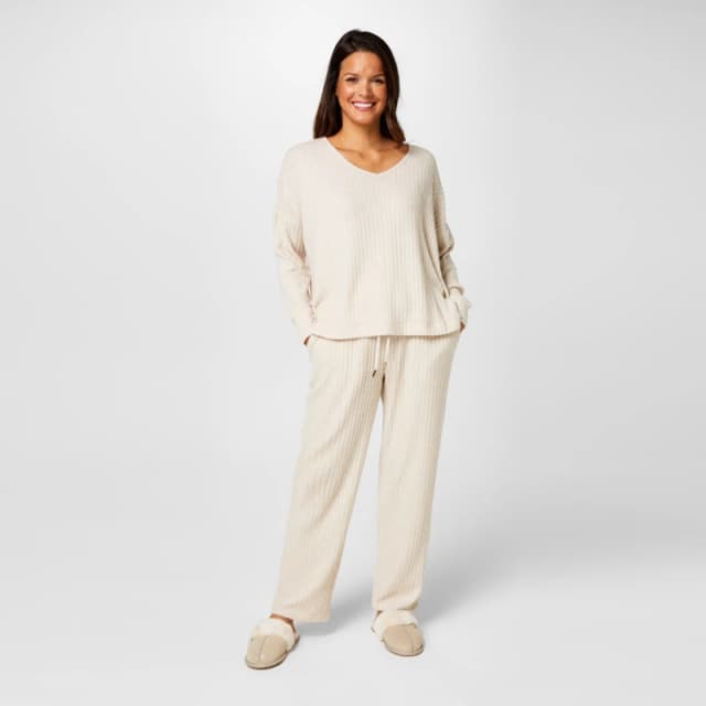 Biba Biba Ribbed PJ Set - Neutral Neutral 10