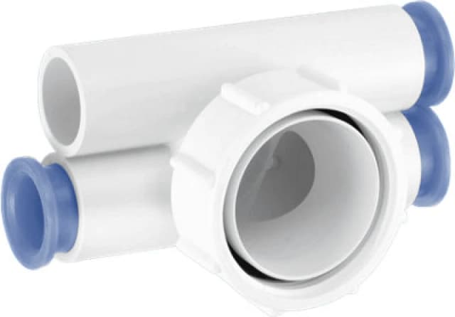 Mcalpine R12 Four Way Connector 1" Loose Nut X Four Connections For 19mm Pipe, Supplied With 3 Plugs