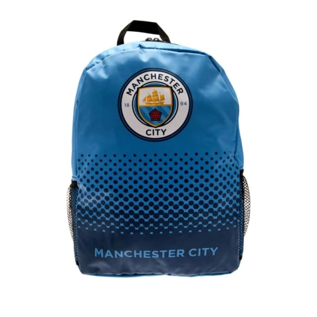 Manchester City FC Mens Man City Fade Design Backpack in Black Male One Size