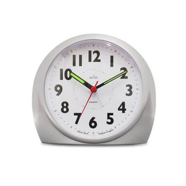 Acctim Jefferson Silver Analogue Alarm Clock