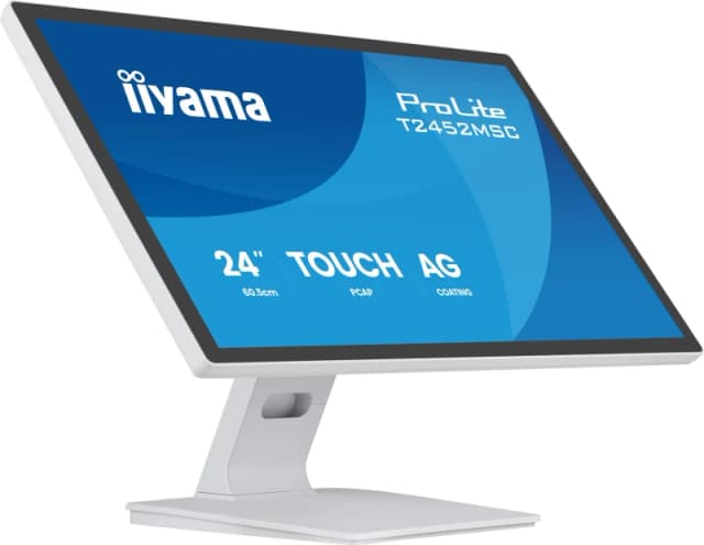 iiyama iiyama ProLite T2452MSC-W1AG computer monitor 60.5cm (23.8") 1920 x 1080 pixels Full HD LED Touch Screen White T2452MSC-W1AG