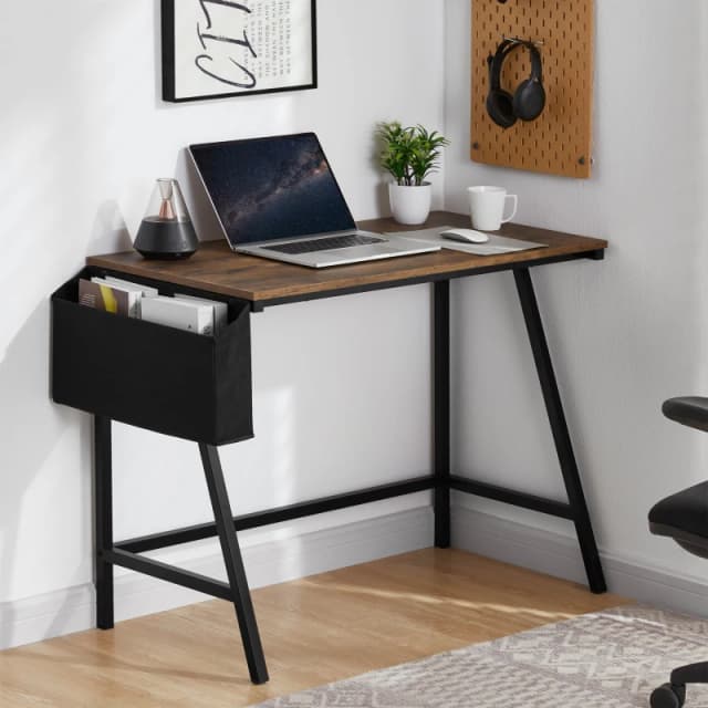 Lassic Vida Designs Brooklyn Small Computer Desk Dark Wood unisex Small