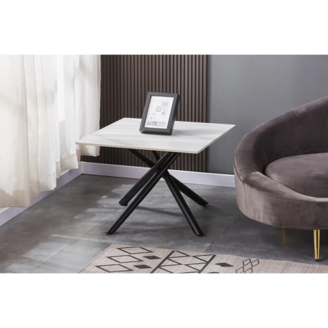 Shankar Azura End Table White unisex 60x45x60