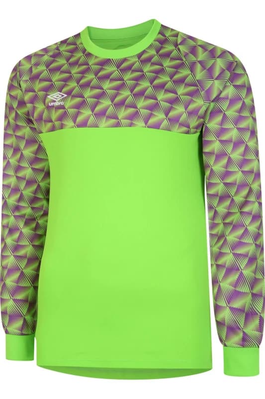 Umbro Flux Long-Sleeved Goalkeeper Jersey in Bright Green Size: 13 Years Bright Green Unisex 13 Years