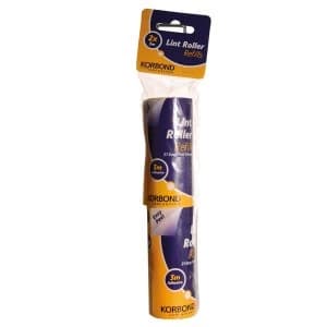 Korbond Lint Roller Refill 3m - Pack of 2