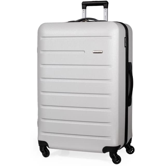 Pierre Cardin Voyager Hard Shell Travel Suitcase Cabin Luggage Light Grey unisex Large