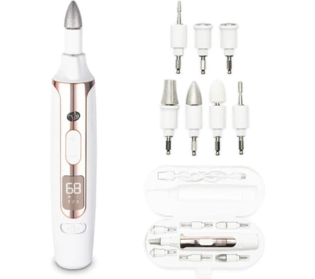 RIO NAPP Precision Pro Electric Nail File, White,Gold 5019487088260