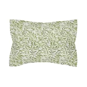William Morris Willow Bough Oxford Pillowcase, Leaf Green