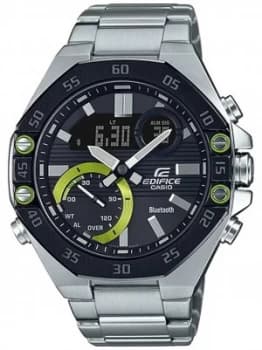 Casio Edifice Bluetooth Stainless Steel Black Dial ECB Watch
