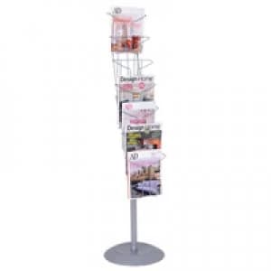 Alba Floor-Standing 7-Pocket Literature Magazine Display DD7S
