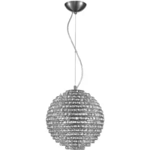 Impex Nord 5 Light Ceiling Fitting Polished Chrome with Clear Crystal CFH608241/L/CH