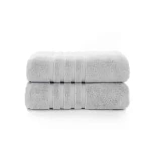 The Lyndon Company Chelsea 2 Pack Bath Sheet - Platinum