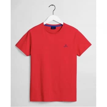 Gant Contrast Logo T Shirt - Red 620
