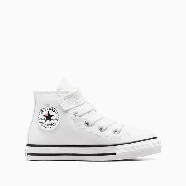 Converse white & purple all star hi 1v Girls Toddler trainers White & Purple UK 2 (EU 18)