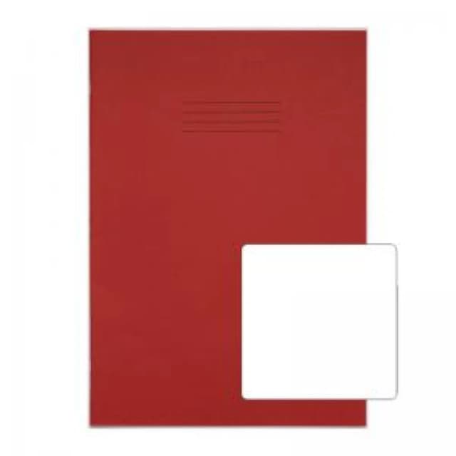 RHINO 13 x 9 A4 Oversized Exercise Book 48 pages 24 Leaf Red Plain VTSRVDU0480100