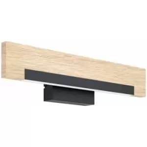 Wall Light Colour Black Brown Shade White Plastic Bulb LED 1x8.5W Included