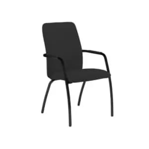 Dams MTO Tuba Black 4 Leg Frame Conference Chair with Fully Upholstered Back - C
