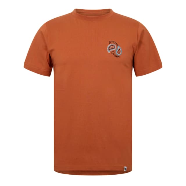 Pretty Green Mens PG Wonderwall Regular Fit T-Shirt Orange male Small