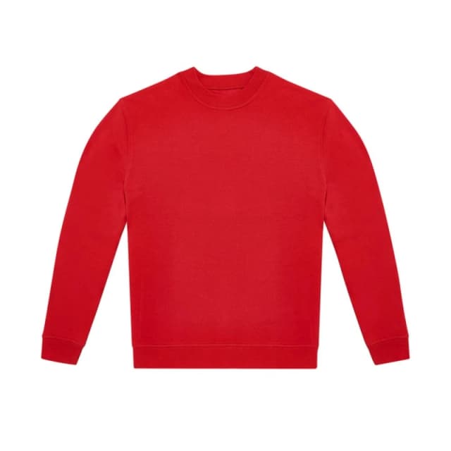 B&C Mens ID.332 Crew Neck Sweatshirt in Red Size: XS Red Male XS