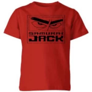 Samurai Jack Stylised Logo Kids T-Shirt - Red - 11-12 Years