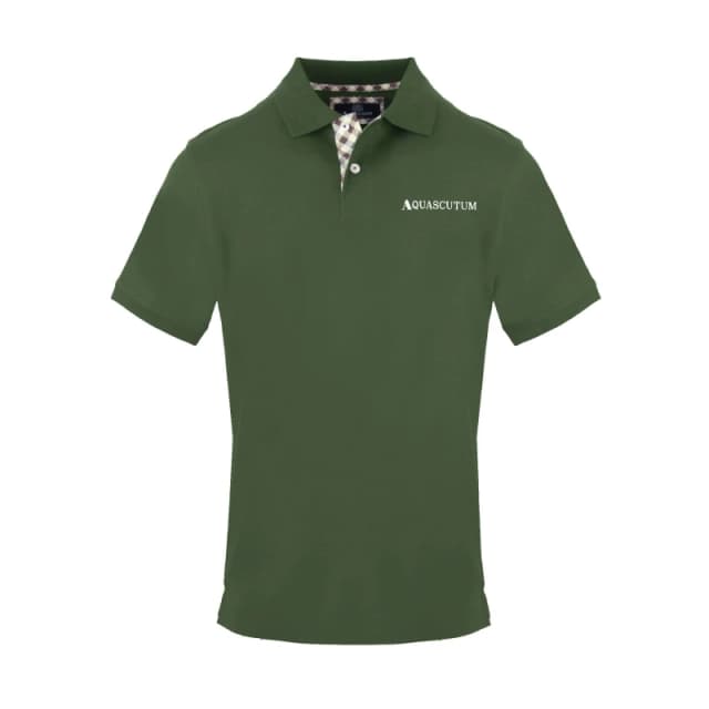 Aquascutum Mens Polo Short Sleeve Polo Shirt Short Sleeve Polos Small Green 54288715350