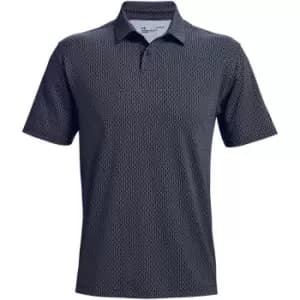 Under Armour Printed Polo Shirt Mens - Blue