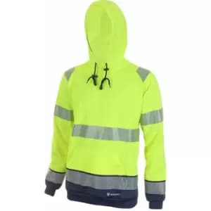 Hivis two tone hoody sat yell/ nvy 3XL - Saturn Yellow / Navy - Saturn Yellow / Navy - Beeswift