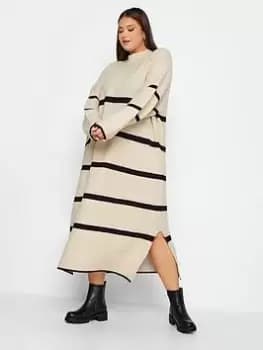 Yours Yours Wide Stripe Dress - Black, Size 14-16, Women