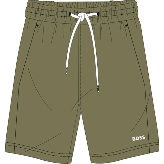 Boss Kids Logo Fleece Jogger Shorts Laurier 673 male 4 Yrs