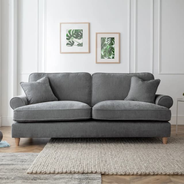 The Great Sofa Company Ezra 3 Seater Sofa Manhattan Charcoal Charcoal Unisex 3 Seater