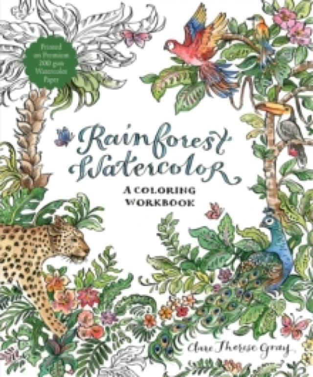 Rainforest Watercolor : A Coloring Workbook Paperback / softback