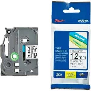 Brother TZeN231 P-touch Extra Strength Label Tape - 12mm x 8m Black on White