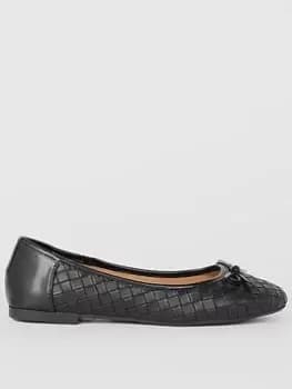 Dorothy Perkins Ballet Flats - Black, Size 4, Women