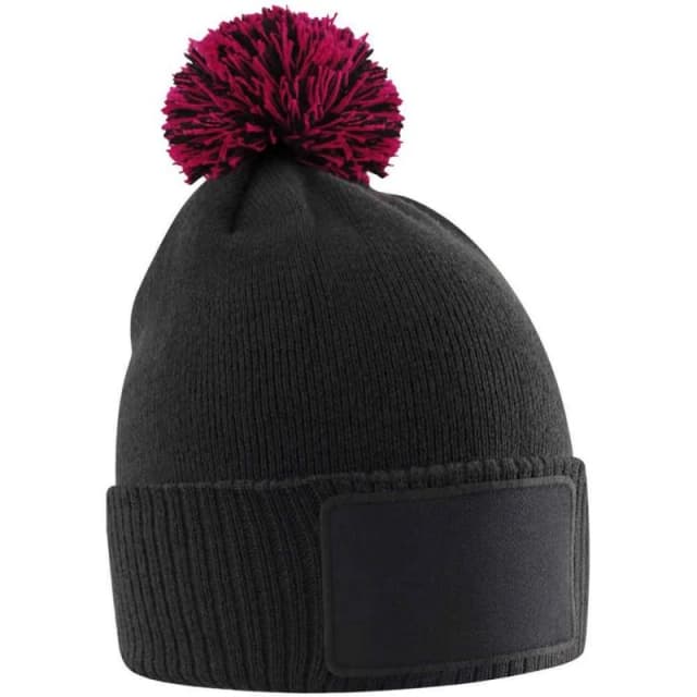 Beechfield Snowstar boys's Children's beanie in Black