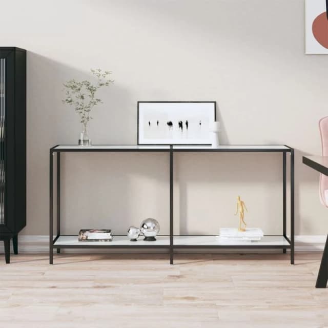 VIDAXL Console Table White 160x35x75.5cm Tempered Glass Vidaxl 8720286462973