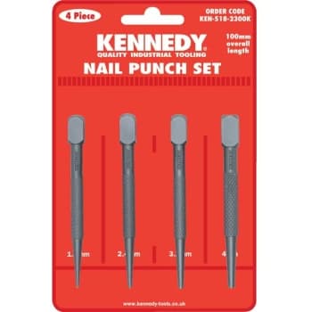 Square Head Nail Punches Set of 4 - Kennedy