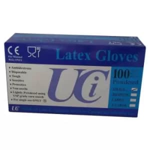 Unisex Adults Gloves Latex Examination Pack Of 100 (Small) (May Vary) - May Vary