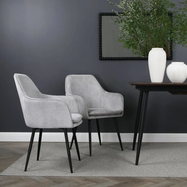 Home Garden Direct Muse - Accent Chair in Woven Yarn Fabric Upholstery in Grey Grey Unisex