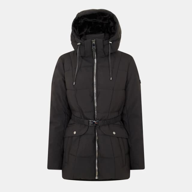 DKNY Womens Quilted Short Puffer Jacket Black female 8 (XS)