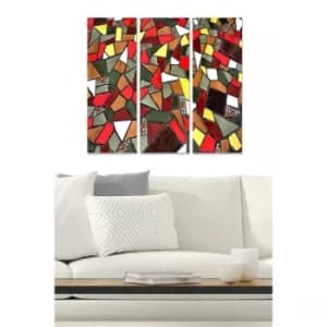 MDF707168 Multicolor Decorative MDF Painting (3 Pieces)
