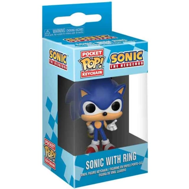 AJ Toys & Books Funko Pocket Pop! Keychain: Sonic: Sonic W/ Ring