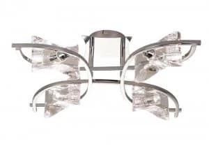 Semi Flush Ceiling 4 Light G9, Polished Chrome