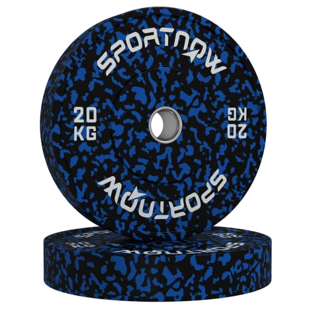 SPORTNOW Olympic Weight Plates with 5cm Holes for Weight Lifting - Blue 20KG TJ Hughes Yellow 5063603469891