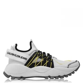 Calvin Klein Jeans Tolbeck Slip On Trainers - White/Black