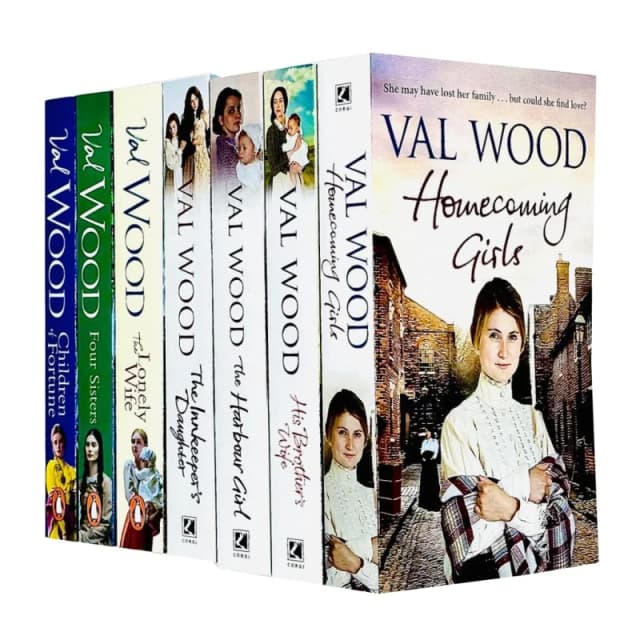 Val Wood 7 Book Set: Homecoming Girls, His Brother's Wife, The Harbour Girl, The Innkeeper's Daughter, The Lonely Wife Val Wood Books